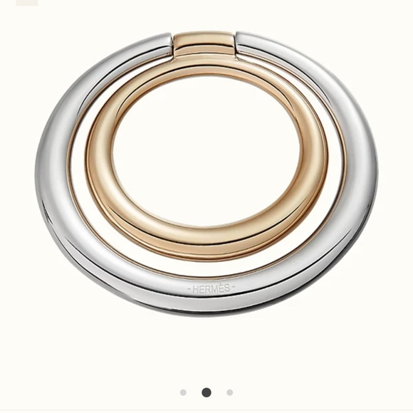 Authentic Hermes TWINS SCARF RING - Picture 3 of 4